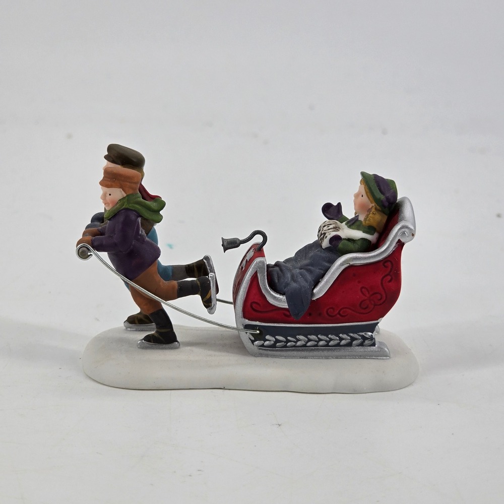 Vintage Dept 56 Winter Sleighride #5825-4 Heritage Village Collection W/ Box *